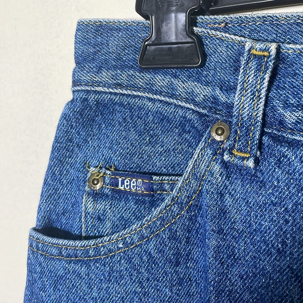 1980s Lee Women’s High Waist Tapered Jeans Size 14 Medium - Picture 4 of 10
